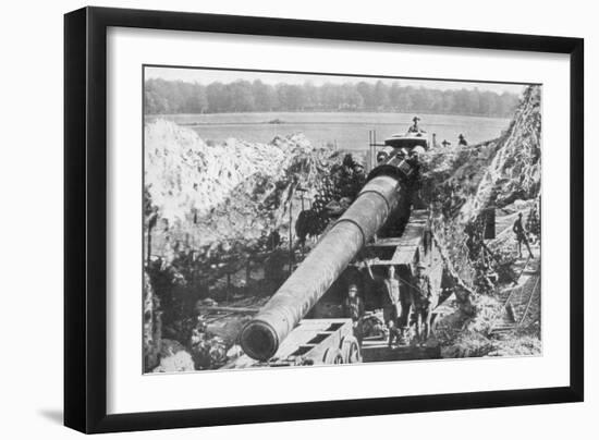 American 14 Inch Railway Gun, Meuse-Argonne Offensive, France, 1918-null-Framed Giclee Print