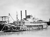 A Stern-Wheeler Loaded with Cotton Bales at New Orleans, C.1900 (B/W Photo)-American-Giclee Print