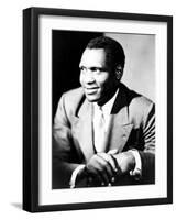 American Actor, Athlete, Singer, and Civil Rights Activist Paul Robeson, 1898-1976, c.1940-null-Framed Photo