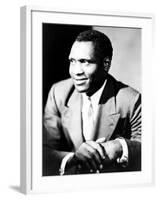 American Actor, Athlete, Singer, and Civil Rights Activist Paul Robeson, 1898-1976, c.1940-null-Framed Photo