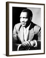 American Actor, Athlete, Singer, and Civil Rights Activist Paul Robeson, 1898-1976, c.1940-null-Framed Photo