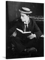 American actor Buster Keaton (1895 - 1966) (b/w photo)-null-Stretched Canvas