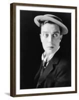 American actor Buster Keaton (1895 - 1966) (b/w photo)-null-Framed Photo