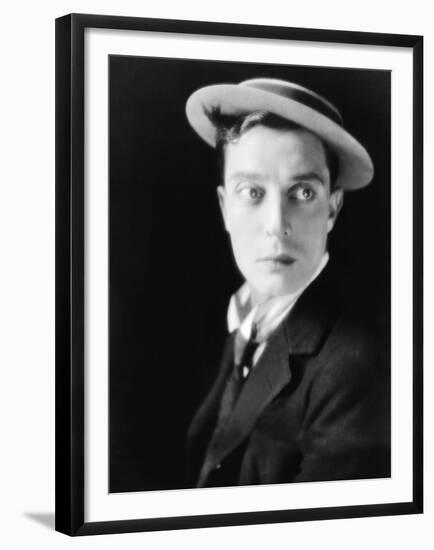 American actor Buster Keaton (1895 - 1966) (b/w photo)-null-Framed Photo