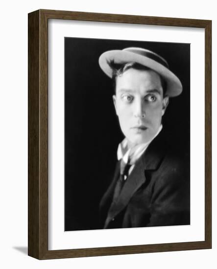 American actor Buster Keaton (1895 - 1966) (b/w photo)-null-Framed Photo