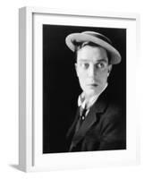 American actor Buster Keaton (1895 - 1966) (b/w photo)-null-Framed Photo