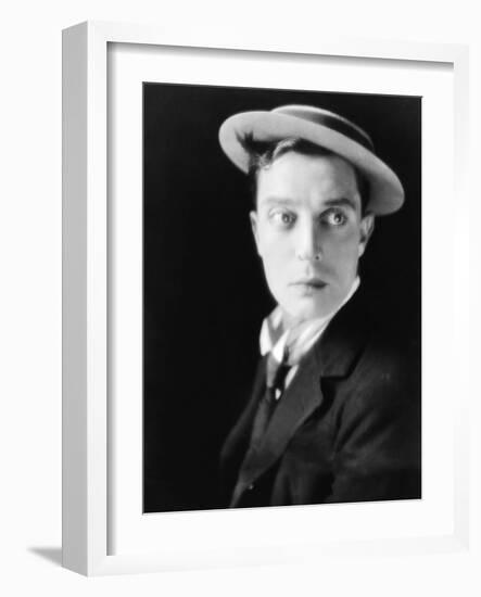 American actor Buster Keaton (1895 - 1966) (b/w photo)-null-Framed Photo