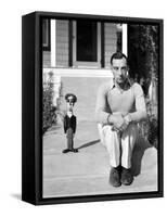 American actor Buster Keaton (1895 - 1966) (b/w photo)-null-Framed Stretched Canvas