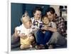 American actor Robert Mitchum woith his wife Dorothy and their sons Jim and Christopher 1947-null-Framed Photo