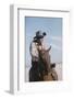 American Actor Rock Hudson on a Horse During the Filming of 'Giant', Near Marfa, Texas, 1955-Allan Grant-Framed Photographic Print