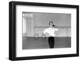 American Actress Debbie Reynolds Watches Dances During a Rehearsal, 1960-Allan Grant-Framed Photographic Print