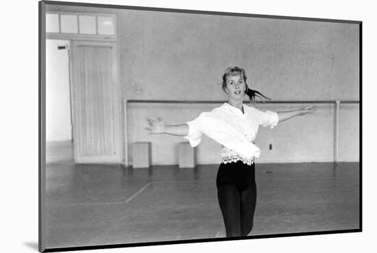 American Actress Debbie Reynolds Watches Dances During a Rehearsal, 1960-Allan Grant-Mounted Photographic Print