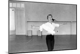 American Actress Debbie Reynolds Watches Dances During a Rehearsal, 1960-Allan Grant-Mounted Photographic Print