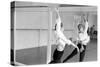 American Actress Debbie Reynolds Watches Herself in a Mirror During a Dance Rehearsal, 1960-Allan Grant-Stretched Canvas
