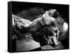 American actress Gloria Swanson (1899 - 1983) (b/w photo)-null-Framed Stretched Canvas