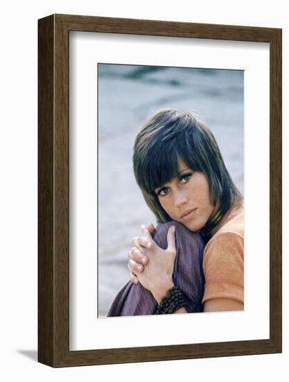 American actress Jane Fonda 1971 (photo)-null-Framed Photo