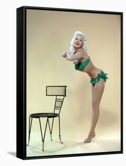 American Actress Jayne Mansfield (1933-1967) Born as Vera Jane Palmer, Here in, 1965-null-Framed Stretched Canvas