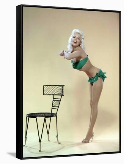 American Actress Jayne Mansfield (1933-1967) Born as Vera Jane Palmer, Here in, 1965-null-Framed Stretched Canvas