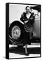 American Actress Jean Harlow (1911-1937) Posing Near a Car-null-Framed Stretched Canvas