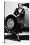 American Actress Jean Harlow (1911-1937) Posing Near a Car-null-Stretched Canvas