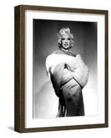 American Actress Mae West (1892-1980) with Fur Stole C. 1940-null-Framed Photo