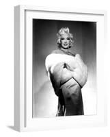 American Actress Mae West (1892-1980) with Fur Stole C. 1940-null-Framed Photo