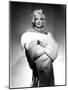 American Actress Mae West (1892-1980) with Fur Stole C. 1940-null-Mounted Photo