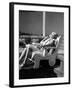 American actress Rita Hayworth (1918 - 1987) (b/w photo)-null-Framed Photo