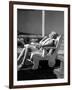 American actress Rita Hayworth (1918 - 1987) (b/w photo)-null-Framed Photo