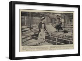 American Aid for Our Wounded, a Ward in the Hospital Ship Maine-null-Framed Giclee Print