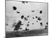 American Aircraft Carrier USS Yorktown Hit by a Japanese Bomb in the Battle of Midway-null-Mounted Photo