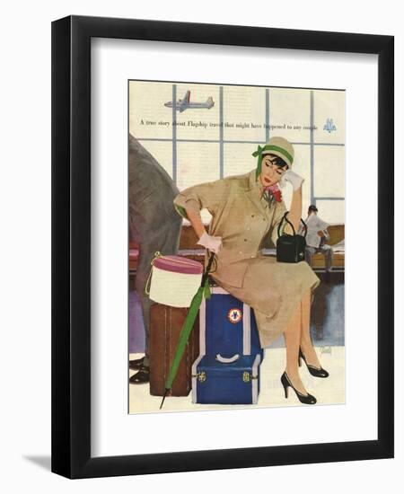 American Airlines, Al Parker, 1953, USA-null-Framed Premium Giclee Print