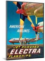 American Airlines - Jet Powered Electra Flagships - Lockheed L-188s-Walter Bomar-Mounted Art Print