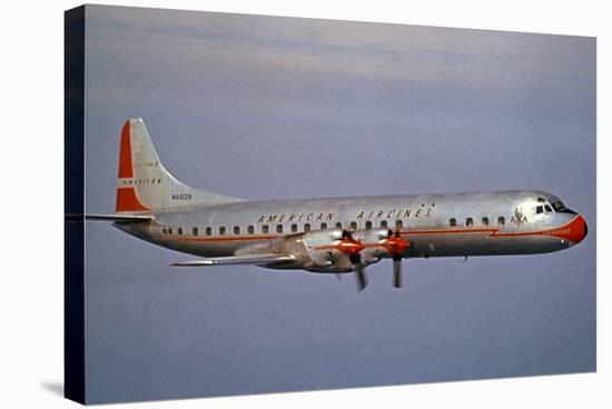 American Airlines Lockheed Electra Turbo-Prop 1966-null-Stretched Canvas