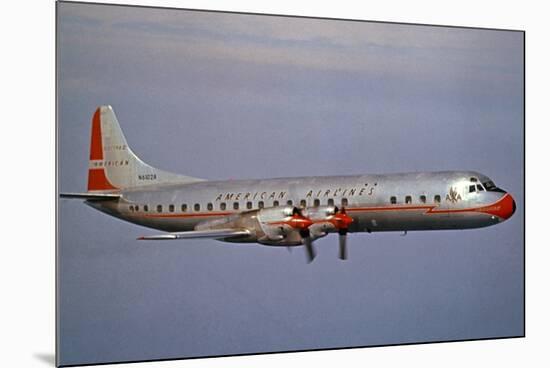 American Airlines Lockheed Electra Turbo-Prop 1966-null-Mounted Photographic Print