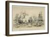 American and British Battleships in Close Quarters on Lake Erie, Sept. 10, 1813-null-Framed Art Print