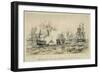 American and British Battleships in Close Quarters on Lake Erie, Sept. 10, 1813-null-Framed Art Print