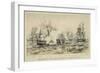 American and British Battleships in Close Quarters on Lake Erie, Sept. 10, 1813-null-Framed Art Print