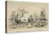 American and British Battleships in Close Quarters on Lake Erie, Sept. 10, 1813-null-Stretched Canvas