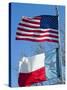 American and Texan Flags, Texas, USA-Ethel Davies-Stretched Canvas