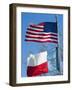 American and Texan Flags, Texas, USA-Ethel Davies-Framed Photographic Print