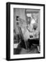 American Artist Margaret Keane Painting in Her Studio, Tennessee, 1965-Bill Ray-Framed Photographic Print