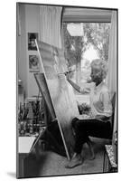 American Artist Margaret Keane Painting in Her Studio, Tennessee, 1965-Bill Ray-Mounted Photographic Print