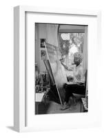 American Artist Margaret Keane Painting in Her Studio, Tennessee, 1965-Bill Ray-Framed Photographic Print