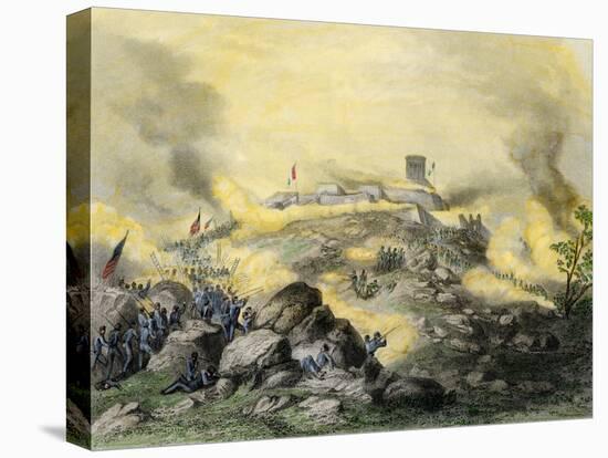 American Assault on the Fortress of Chapultepec, U.S.-Mexican War, c.1847-null-Stretched Canvas