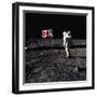 American Astronaut Edwin "Buzz" Aldrin Walking on the Moon on July 20, 1969-null-Framed Photo