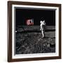 American Astronaut Edwin "Buzz" Aldrin Walking on the Moon on July 20, 1969-null-Framed Photo