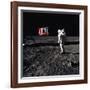 American Astronaut Edwin "Buzz" Aldrin Walking on the Moon on July 20, 1969-null-Framed Photo