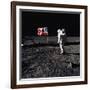 American Astronaut Edwin "Buzz" Aldrin Walking on the Moon on July 20, 1969-null-Framed Photo