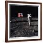 American Astronaut Edwin "Buzz" Aldrin Walking on the Moon on July 20, 1969-null-Framed Photo